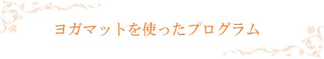 ヨガマットを使ったプログラム